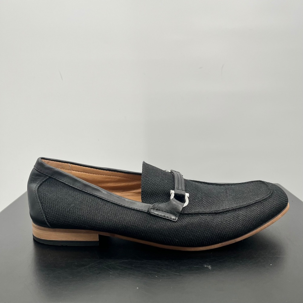 La Milano Loafers Men Size 14 Black Bit Detail Patina Collection A1871